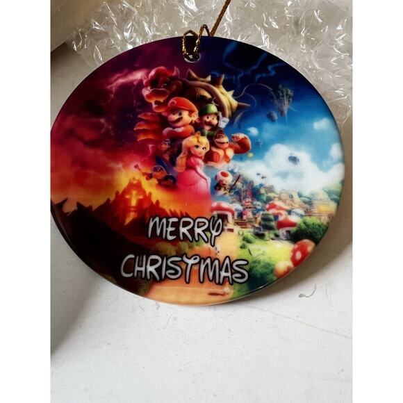 Nintendo Super Mario Colorful Porcelain Christmas Ornament - Picture 1 of 7